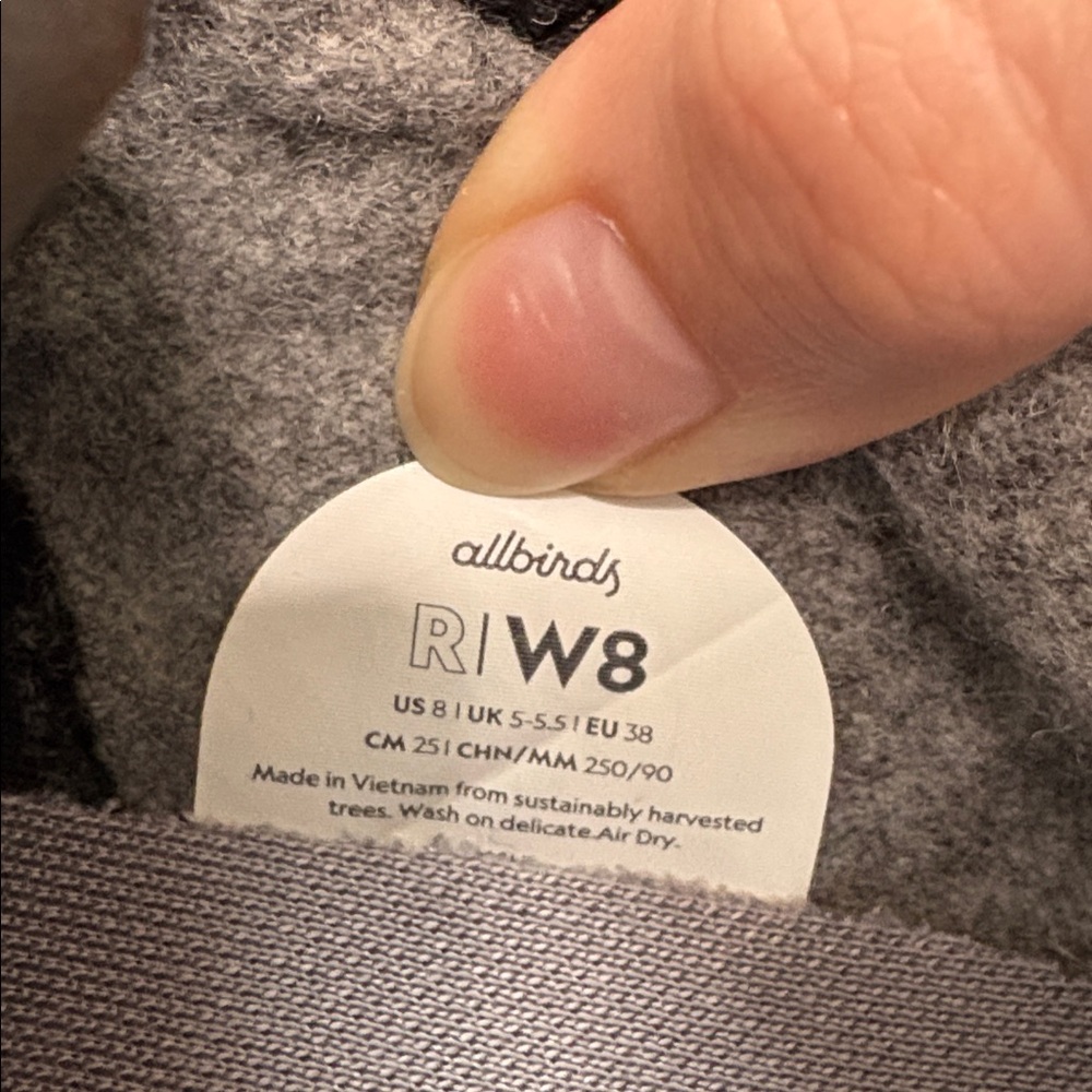 NWOT Allbirds Women’s Risers Natural Black Sneaker - Picture 8 of 8